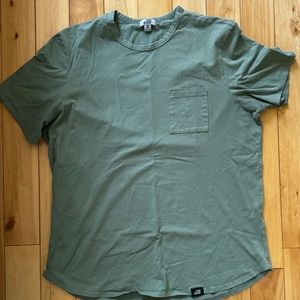 Onebone scoop pocket t-shirt in light green